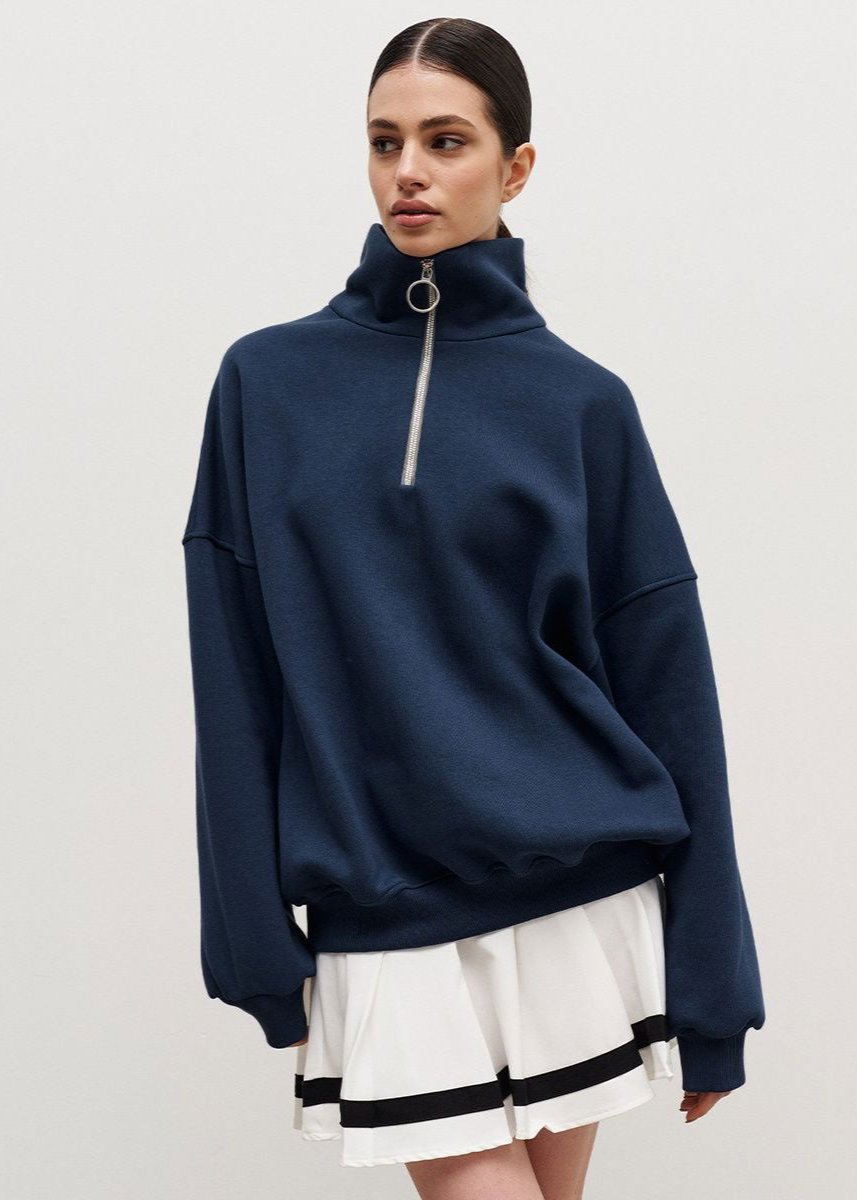 Azzurra | Sweater with Zip From Fit Comfortable