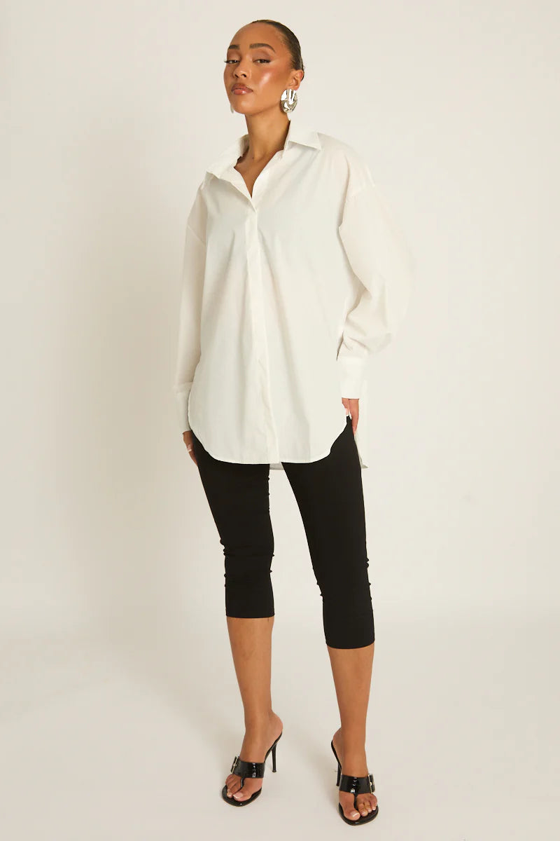 Aria — Oversized White Essential Shirt