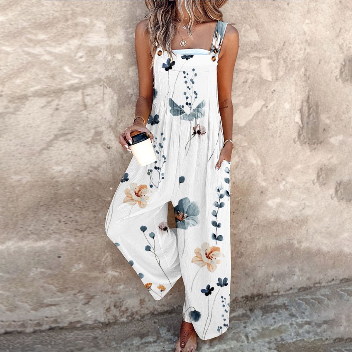 Printed Comfortable Dungarees