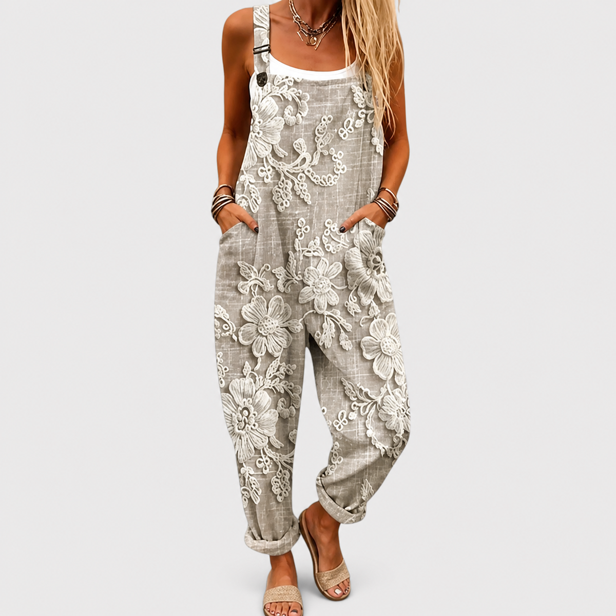 Printed Comfortable Dungarees