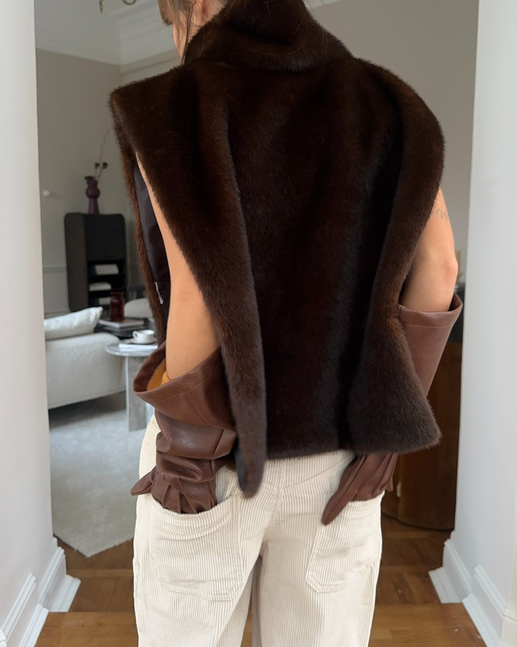 Fiammetta | Faux Fur Vest with Turtleneck