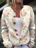 Kerensa™ | Knit Vintage Cardigan with Floral