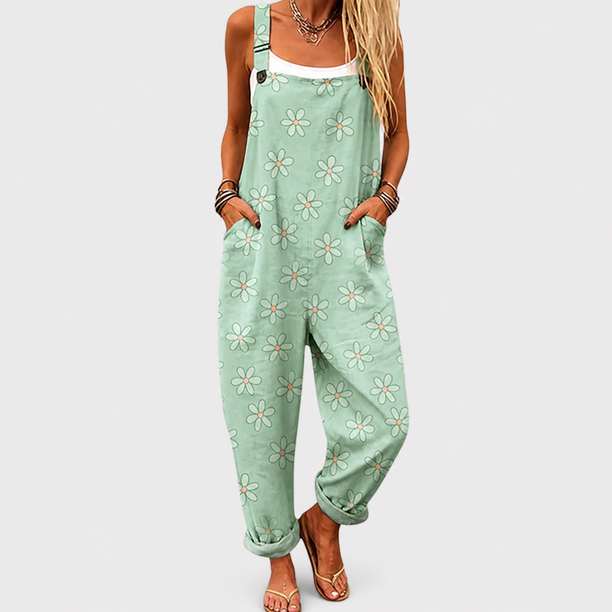 Printed Comfortable Dungarees