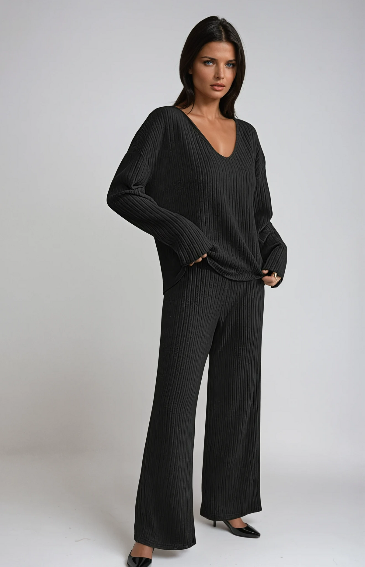 Corinna | Rib-knit lounge set