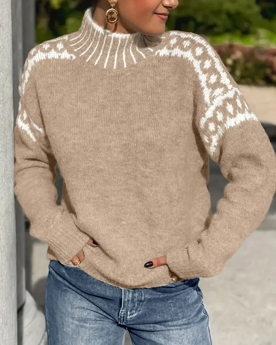Fulvia Maria | Scandinavian Print Turtleneck Sweater