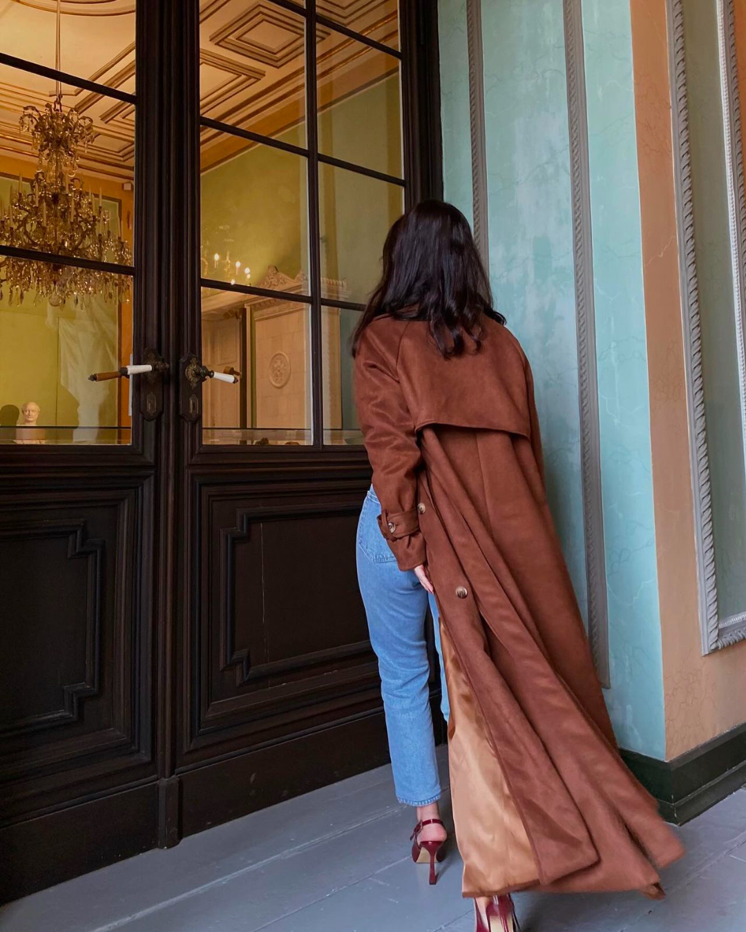 Guendalina | Suede Trench Coat