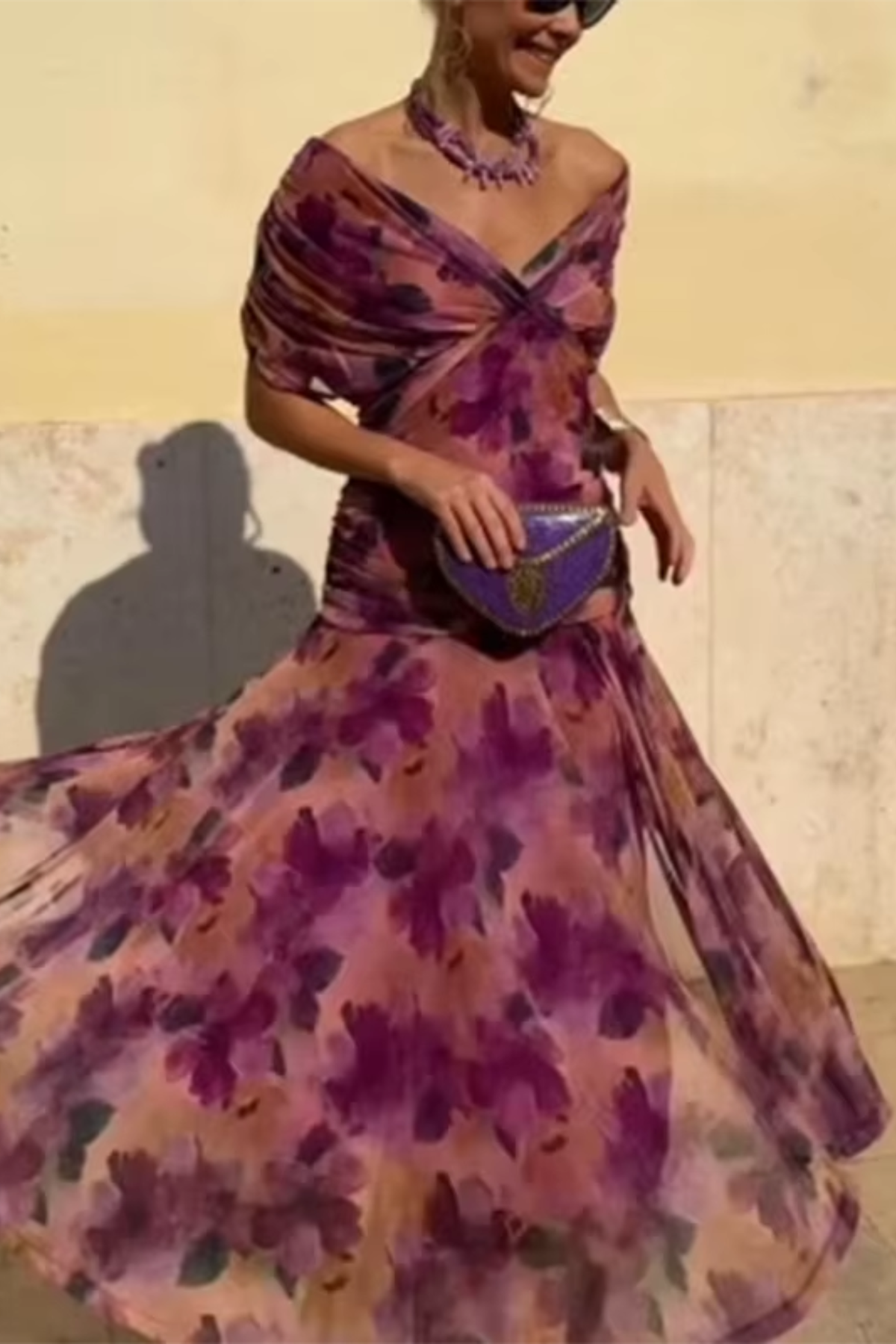 Luisa | Elegant Long Dress for Occasion with V-Neck