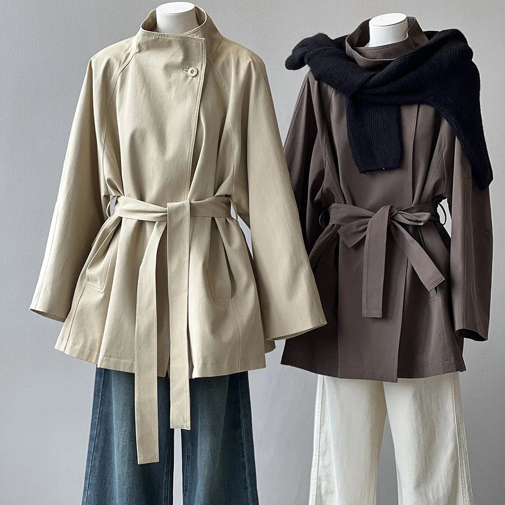 Milena | Trench con collo alto