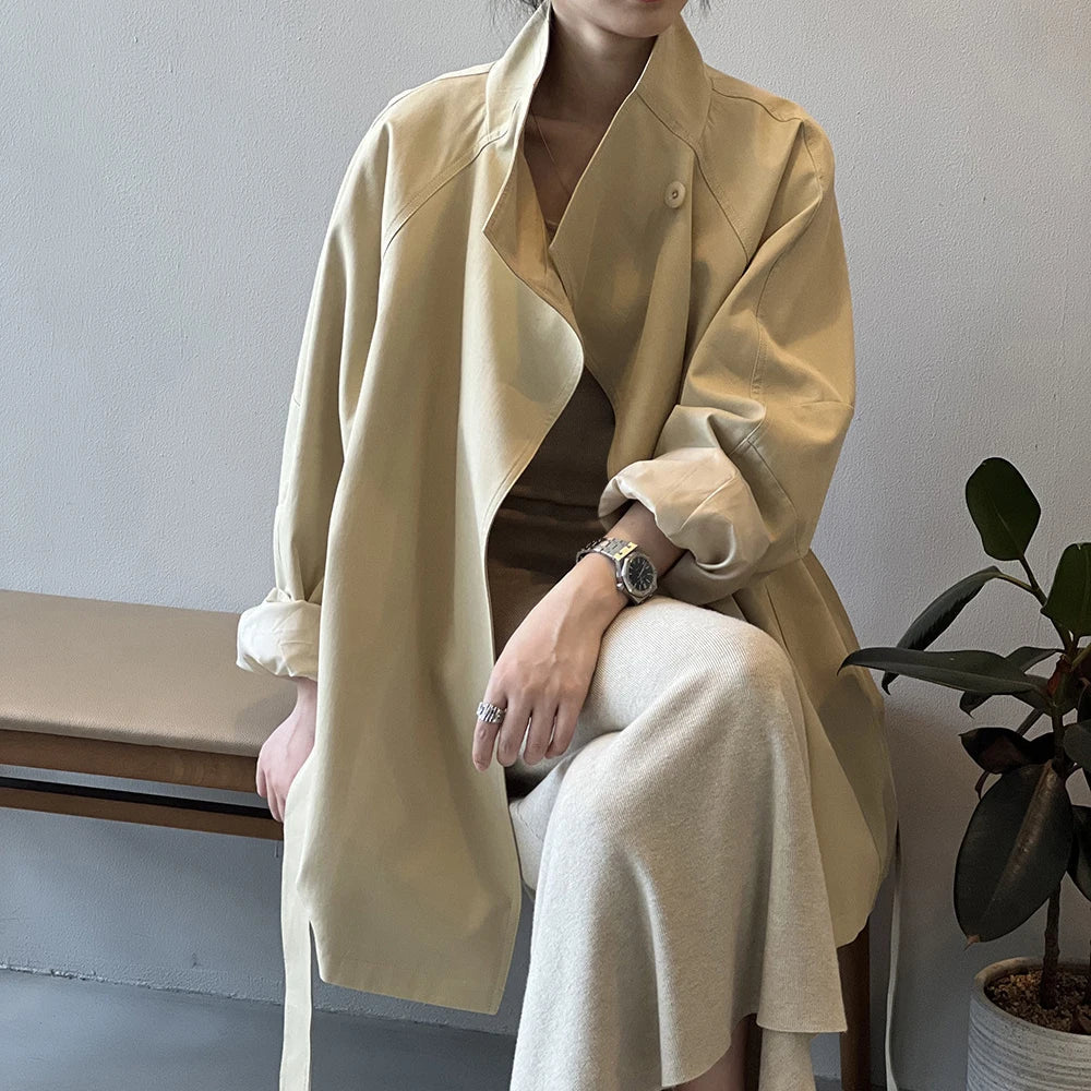 Milena | Trench con collo alto