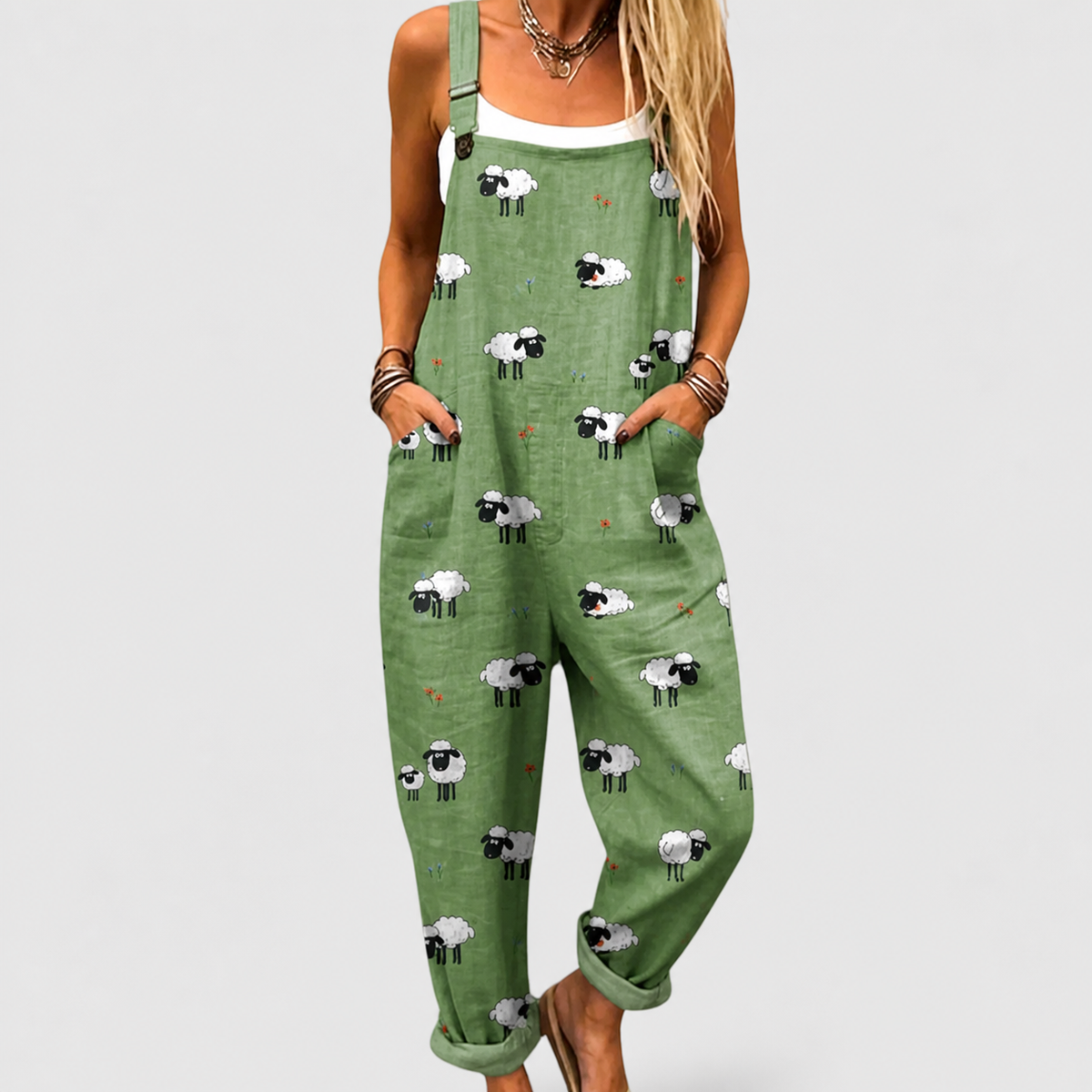 Printed Comfortable Dungarees