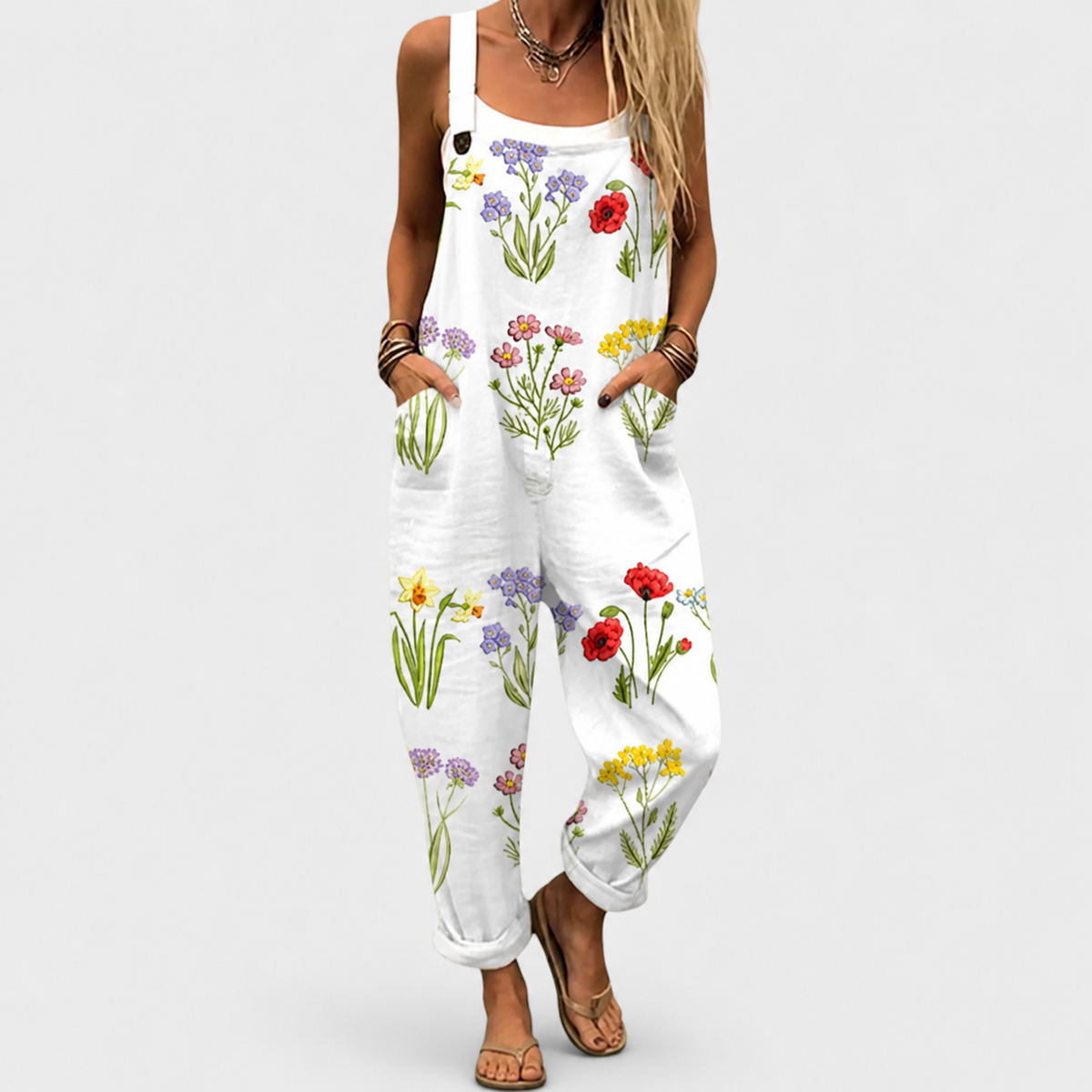 Printed Comfortable Dungarees