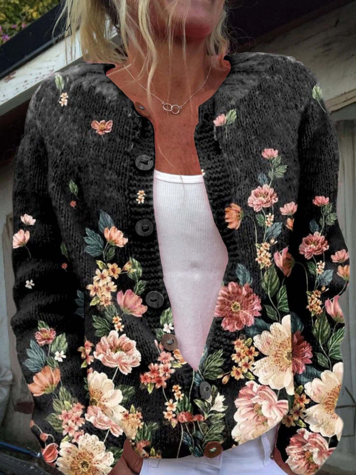 Kivara™ | Vintage Cardigan with Floral