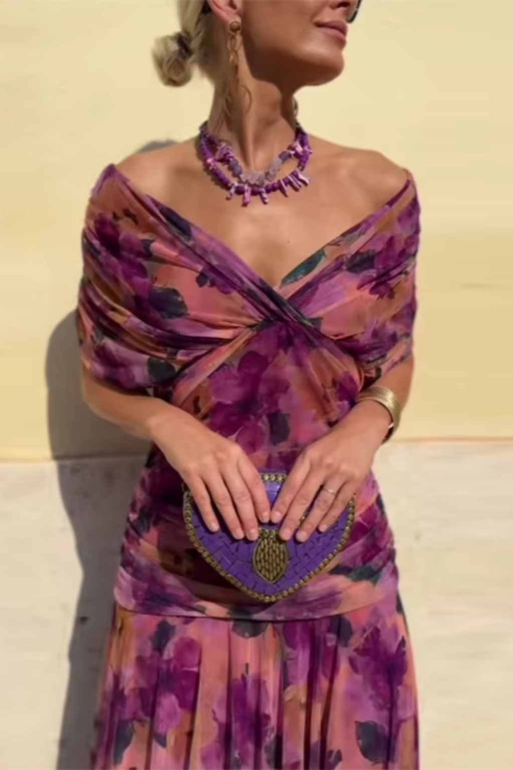 Luisa | Elegant Long Dress for Occasion with V-Neck