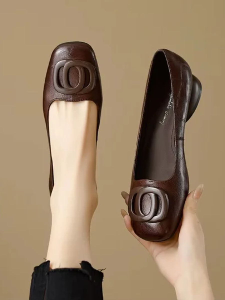 Opium | Leather Ballet Flats