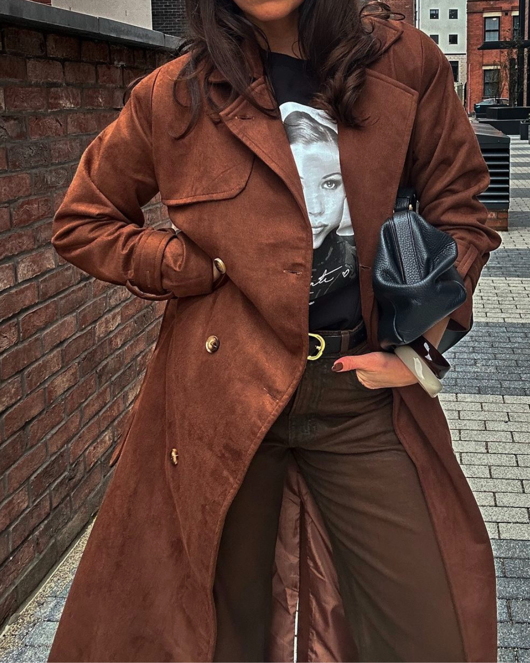 Guendalina | Suede Trench Coat