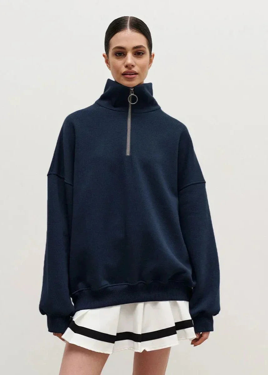 Azzurra | Sweater with Zip From Fit Comfortable