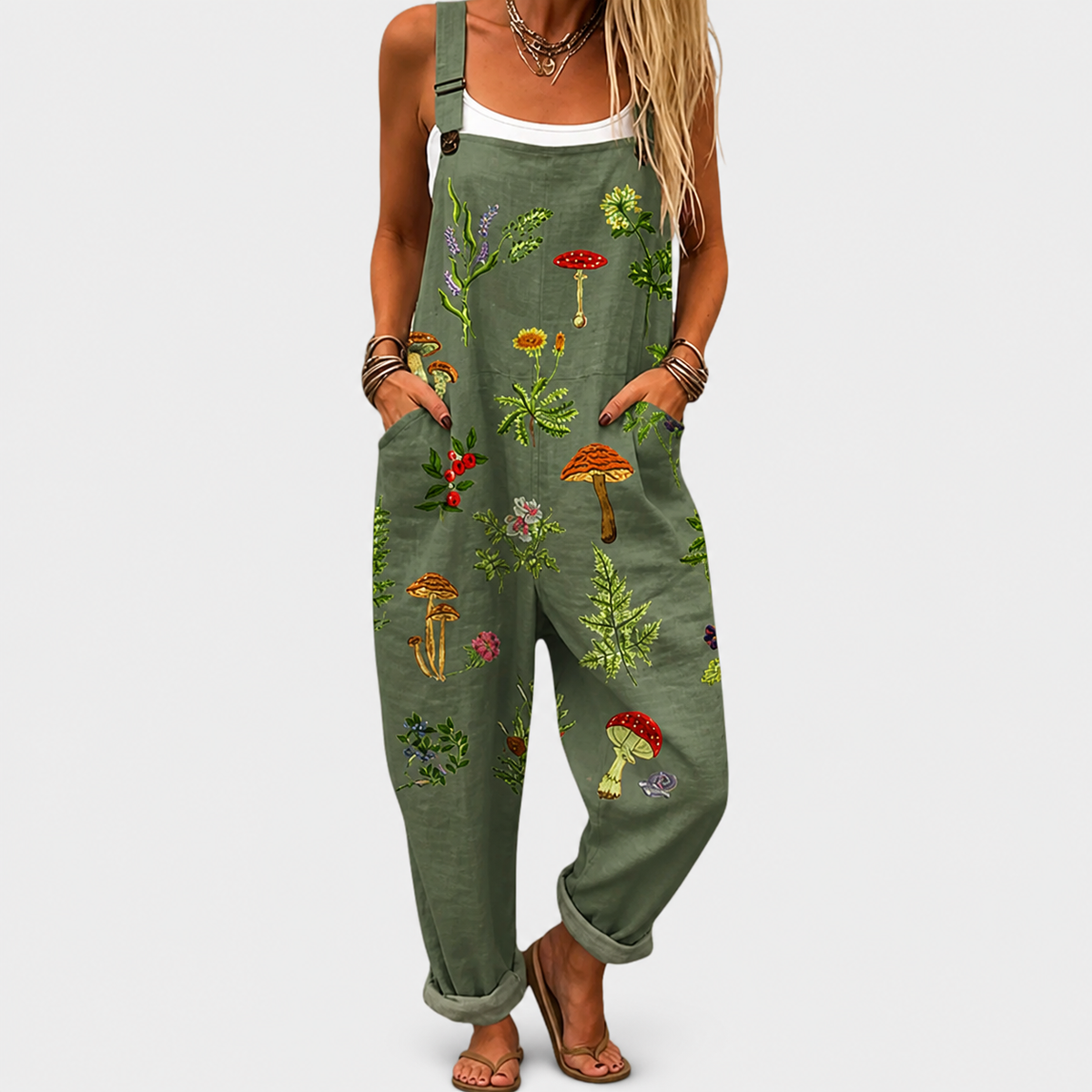 Printed Comfortable Dungarees