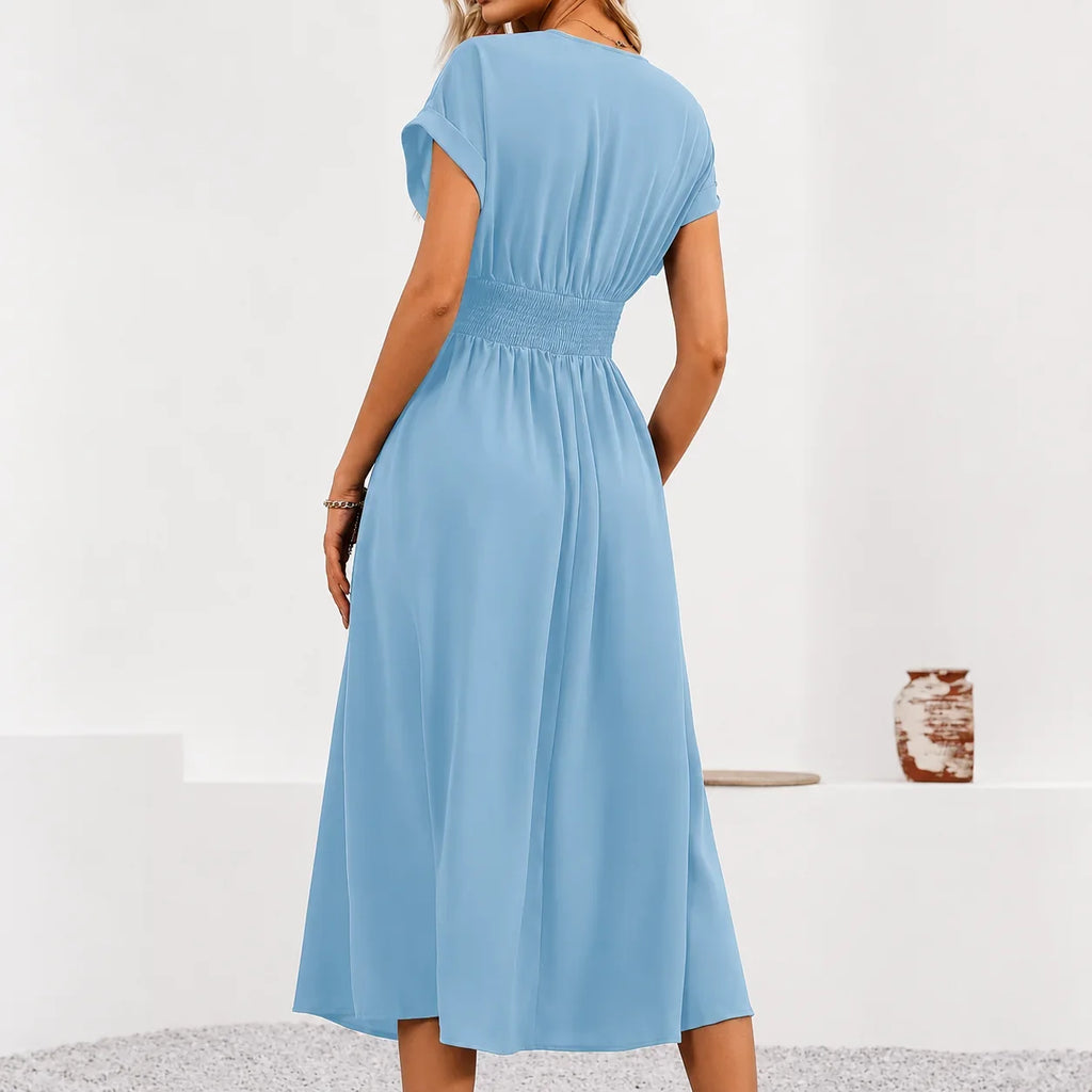 Anna Giulia | Long Summer Dress with Batwing Sleeves