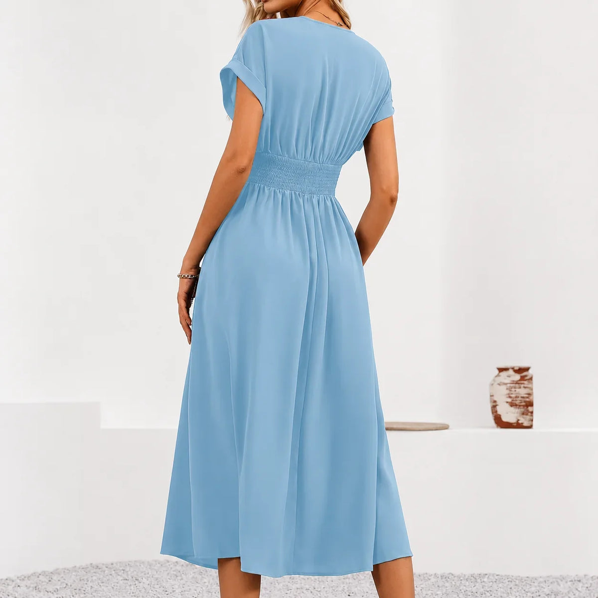 Anna Giulia | Long Summer Dress with Batwing Sleeves