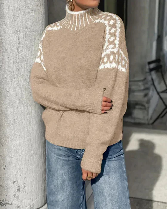 Fulvia Maria | Scandinavian Print Turtleneck Sweater