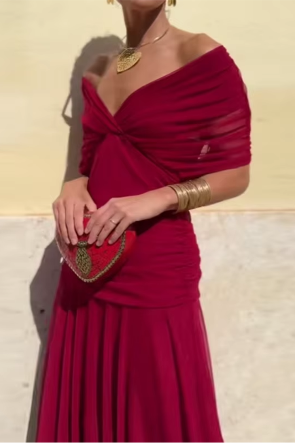 Luisa | Elegant Long Dress for Occasion with V-Neck