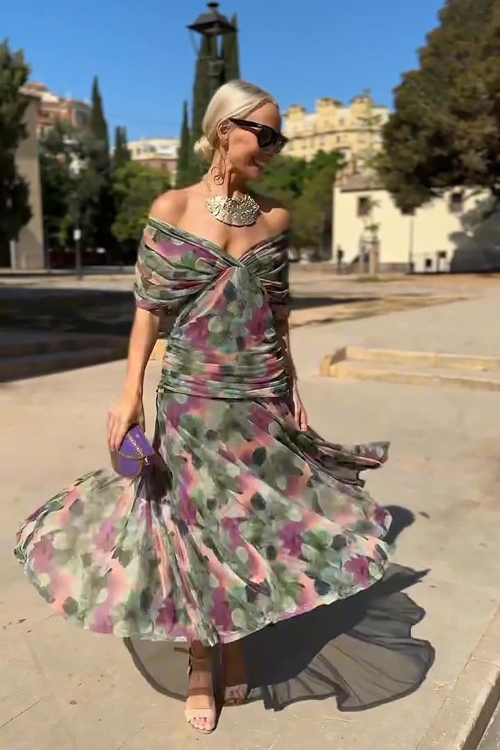 Luisa | Elegant Long Dress for Occasion with V-Neck
