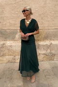 Luisa | Elegant Long Dress for Occasion with V-Neck