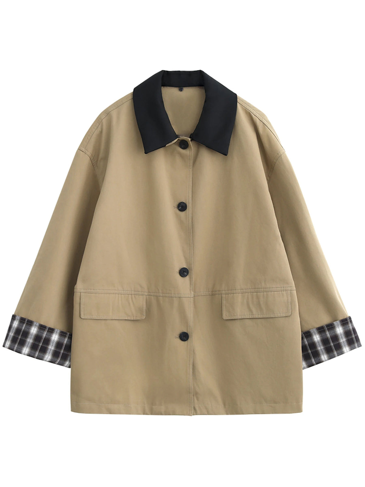 Zelinda | Button Jacket with Contrast Trim
