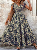Marta | Long Vintage Dress with Floral Print
