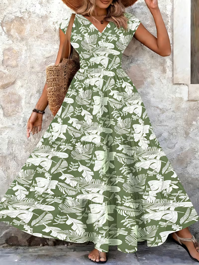 Marta | Long Vintage Dress with Floral Print