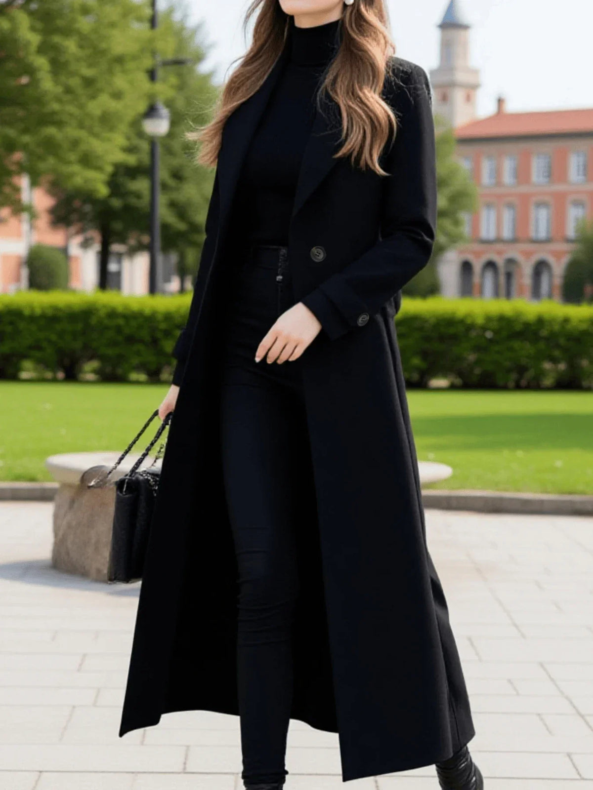 Genziana | Designer Long Wool Coat for Warmth & Versatility