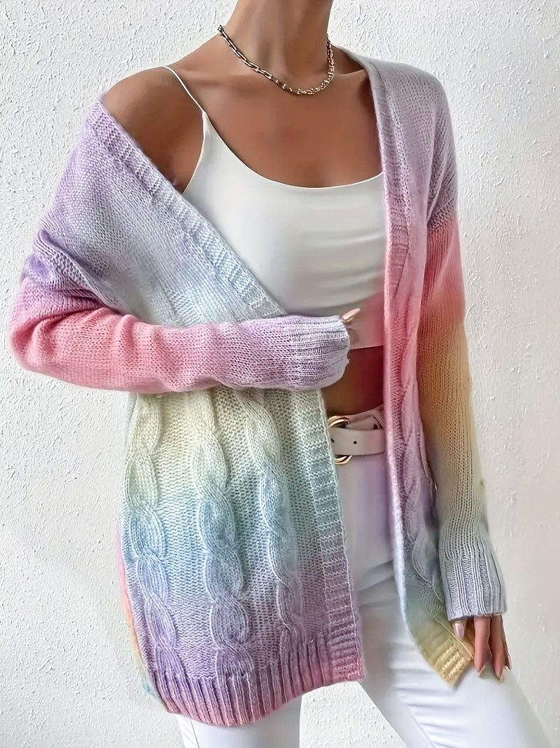 Dina | Long cardigan in soft knit with open front