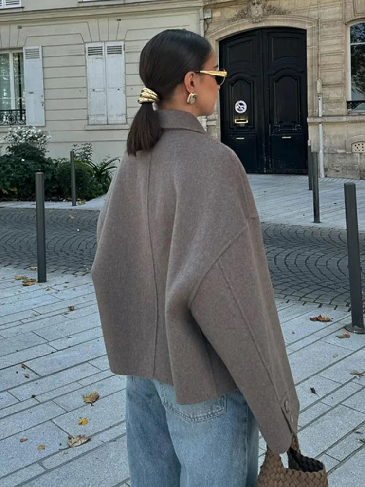 Gabriella | Coat Short Wool From Taglio Squadrato Jacket