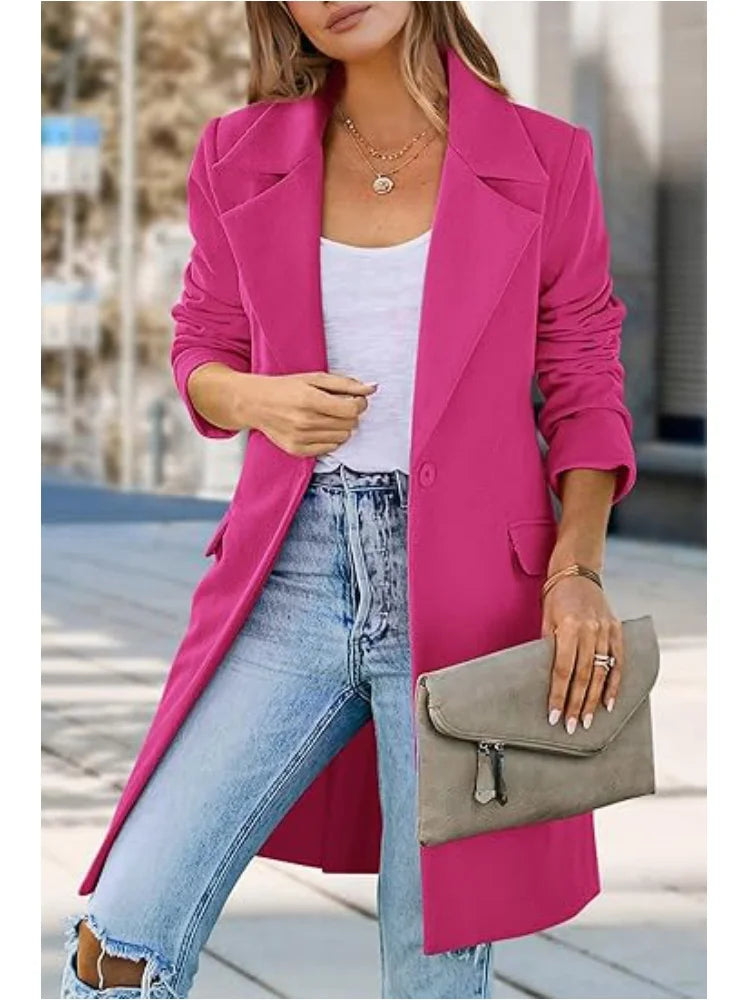 Teresina | Autumn Trench Coat with Lapel of Style