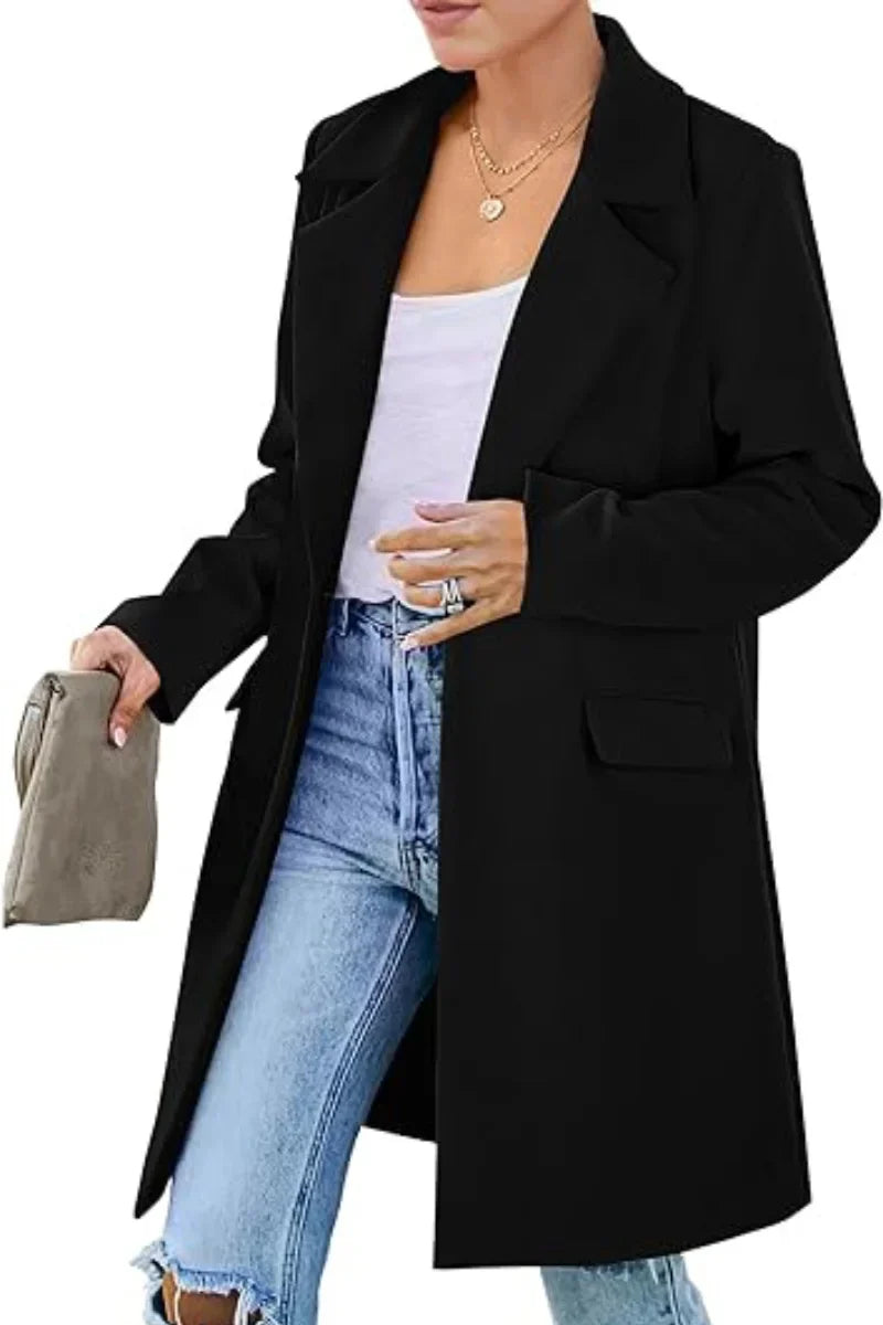 Teresina | Autumn Trench Coat with Lapel of Style