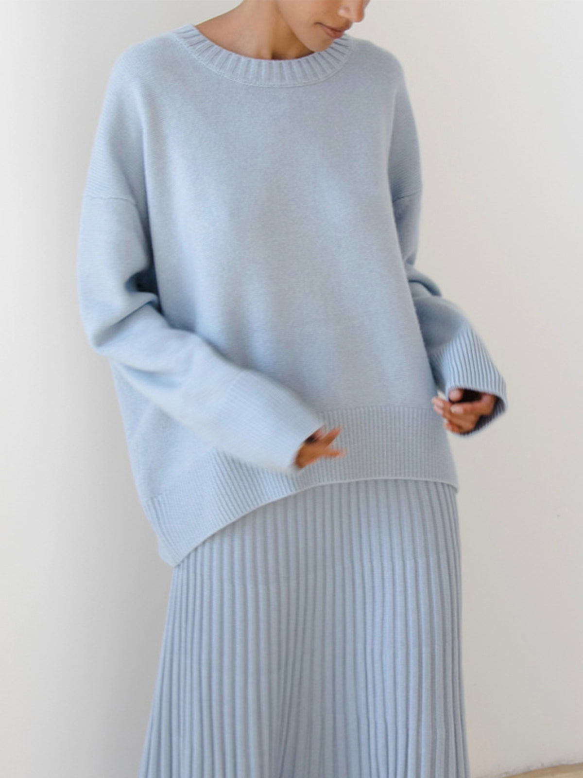 Virginia | Knit Oversized Sweater with Girocollo