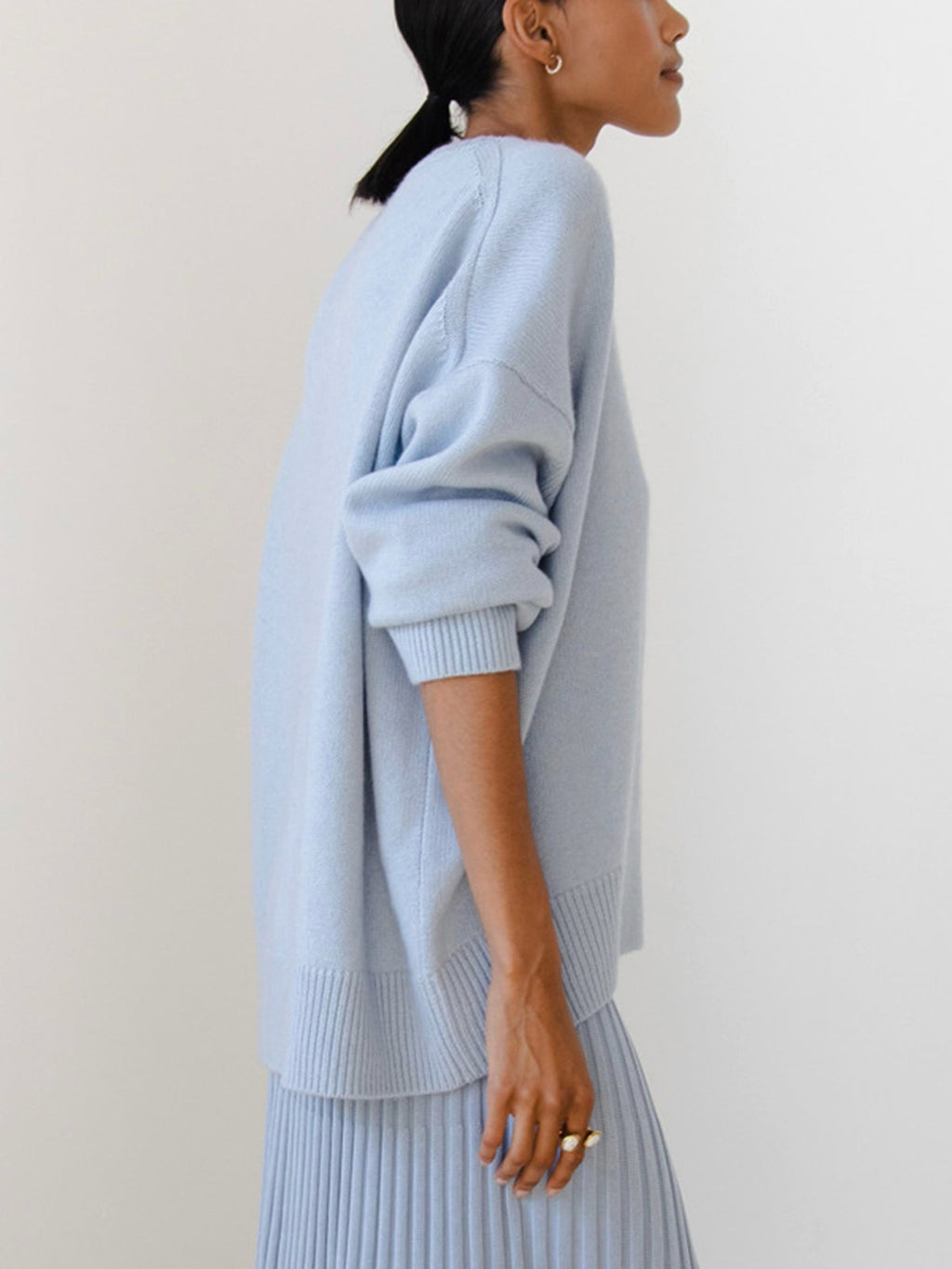Virginia | Knit Oversized Sweater with Girocollo