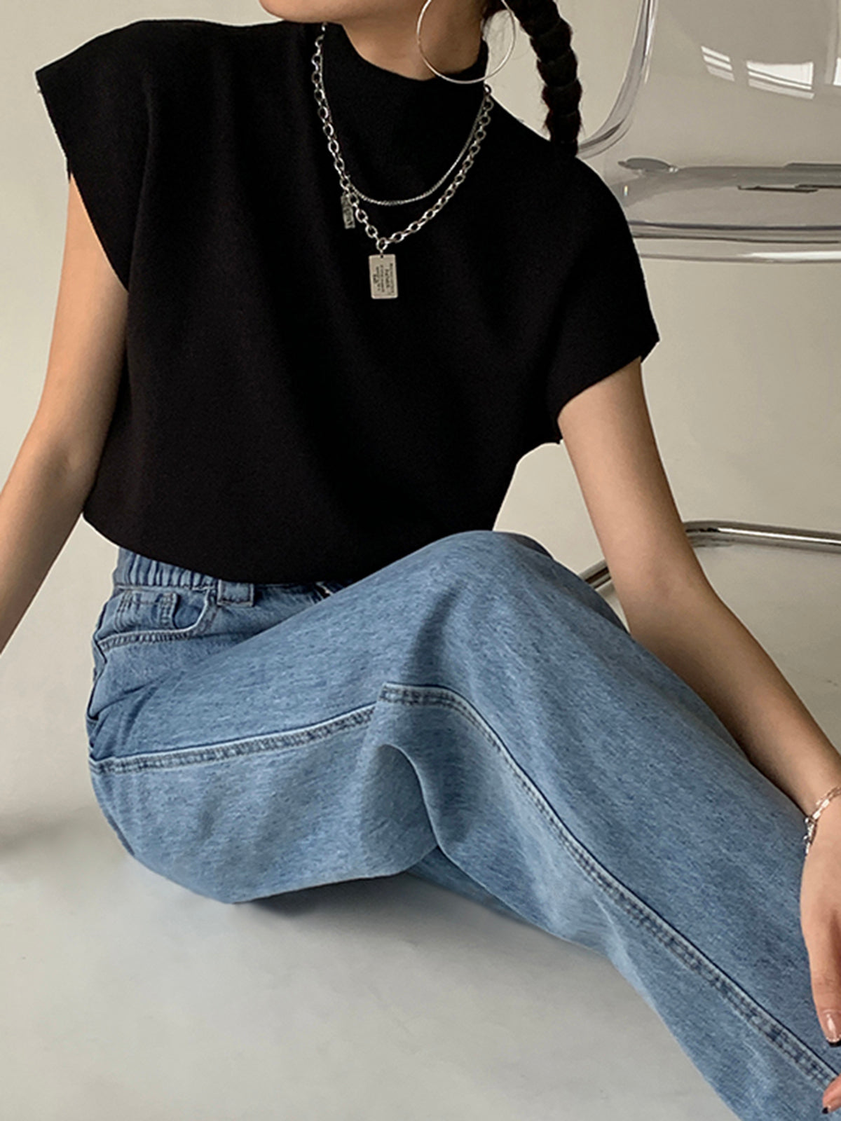Delfina | High-Neck Knit Vest