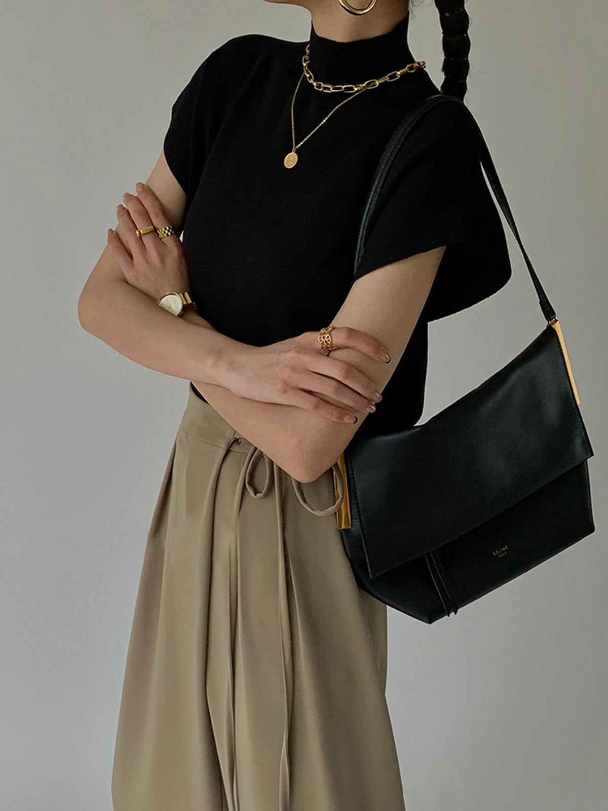 Delfina | Knit Vest with Turtleneck