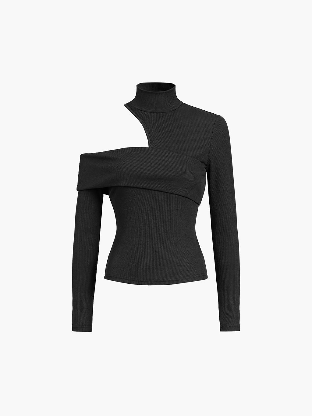 Amanda | Asymmetric Top with Turtleneck with Cut-out