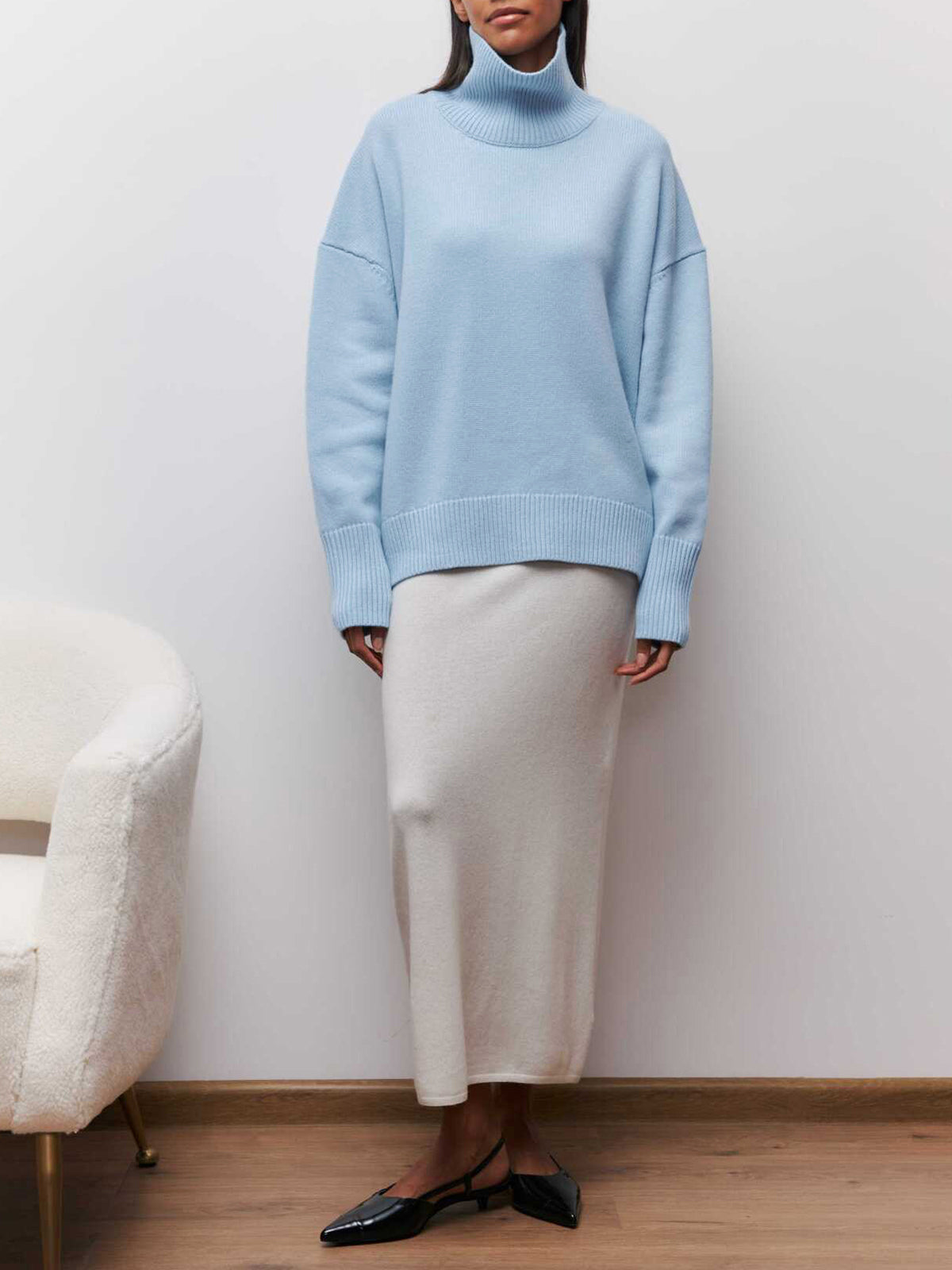 Giuditta | Oversized Sweater with Turtleneck