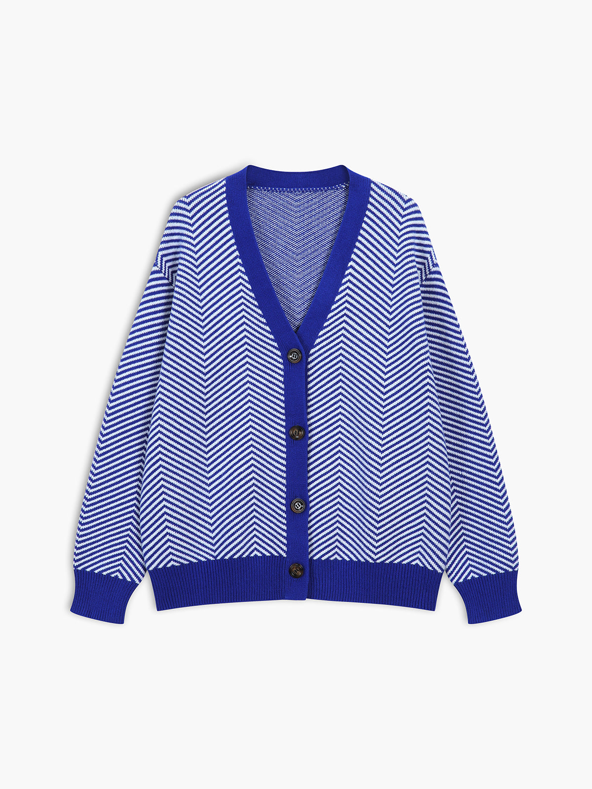 Rosanna | Chevron contrasting button cardigan