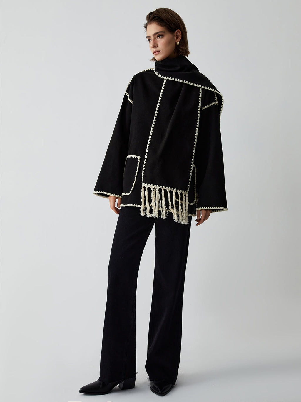 Sandrina | Tailored Jacket with Matching Scarf
