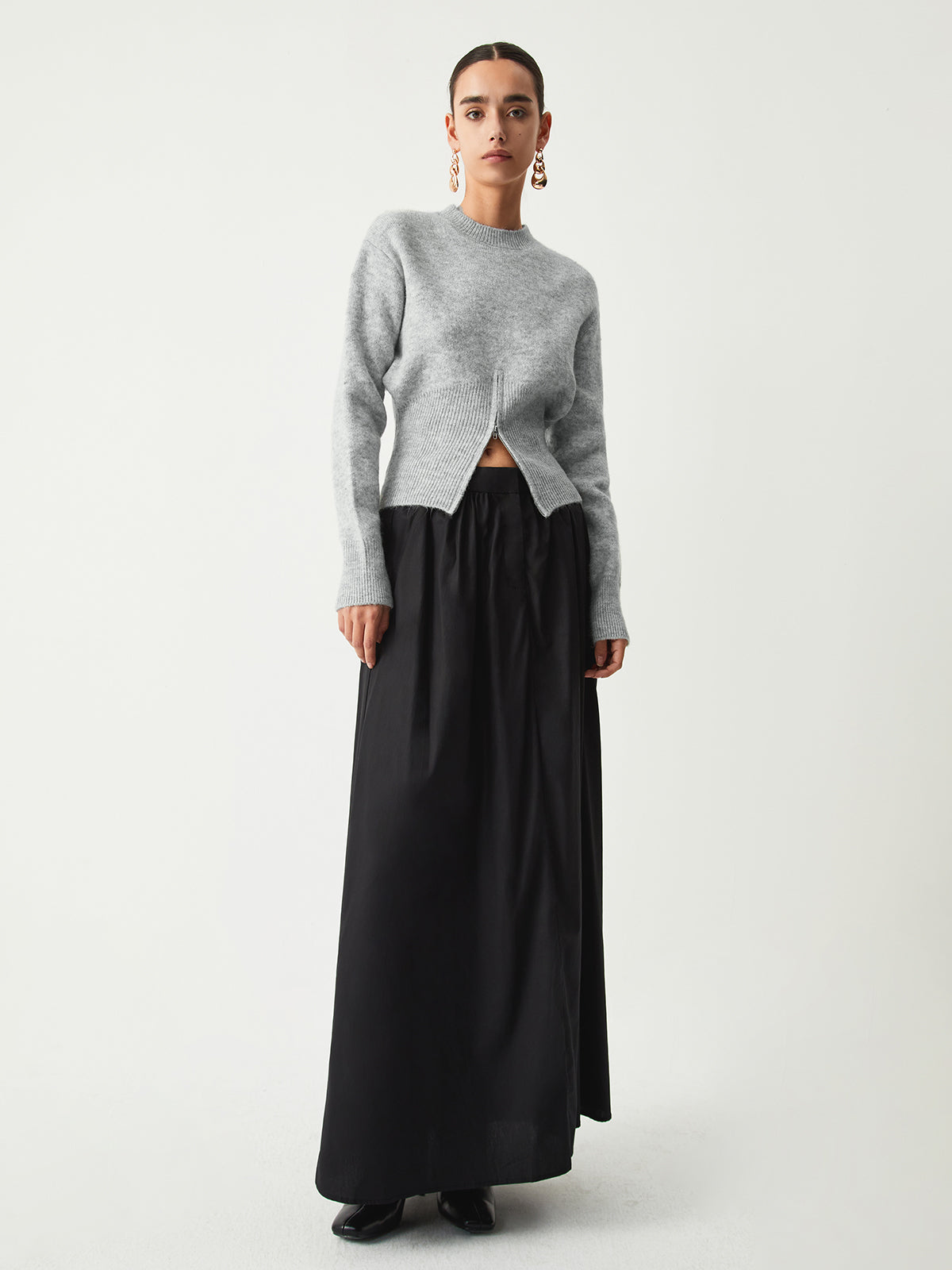 Gabriella | Knit Sweater with Half Zip