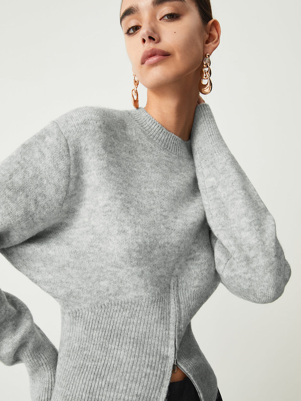 Gabriella | Knit Sweater with Half Zip