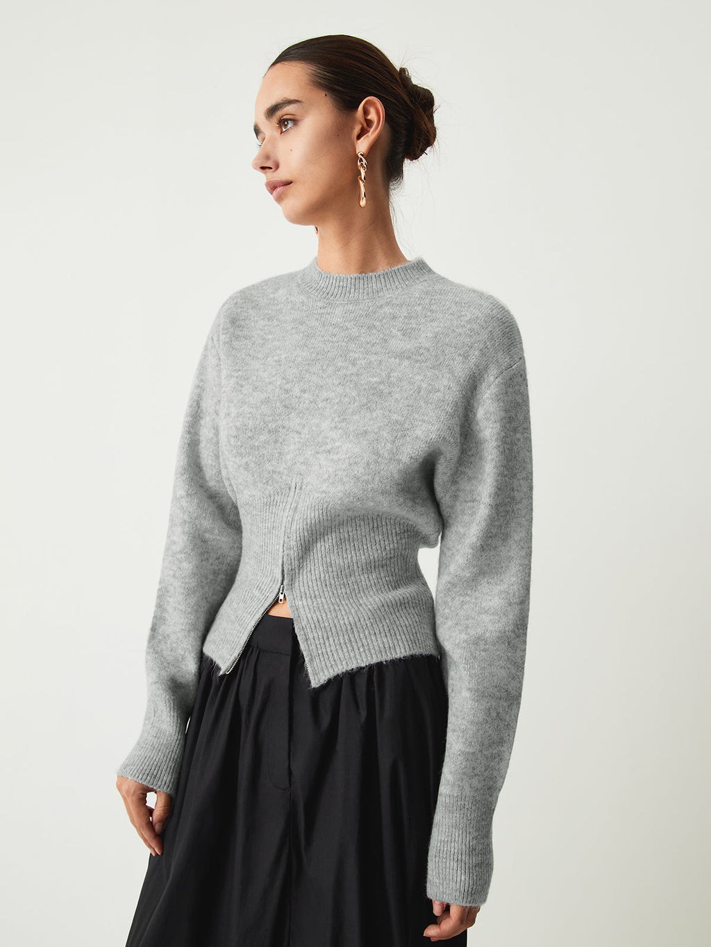 Gabriella | Knit Sweater with Half Zip