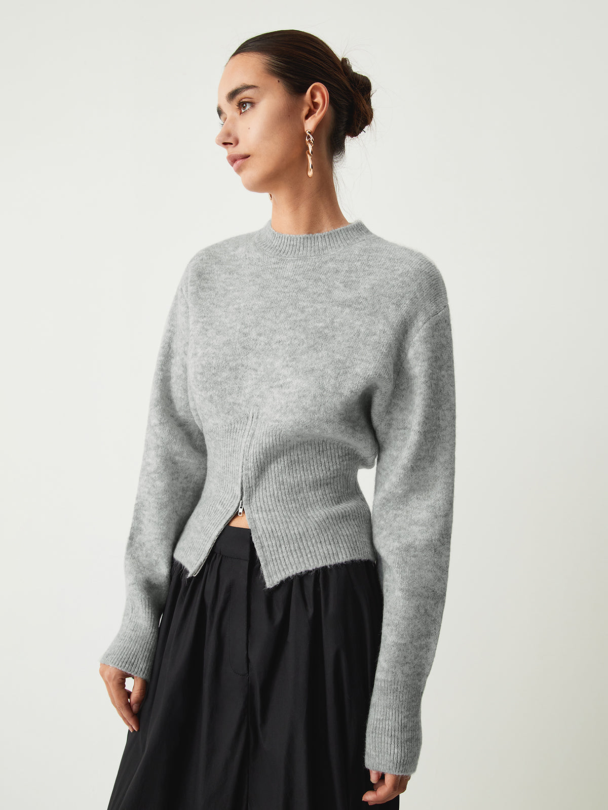 Gabriella | Knit Sweater with Half Zip