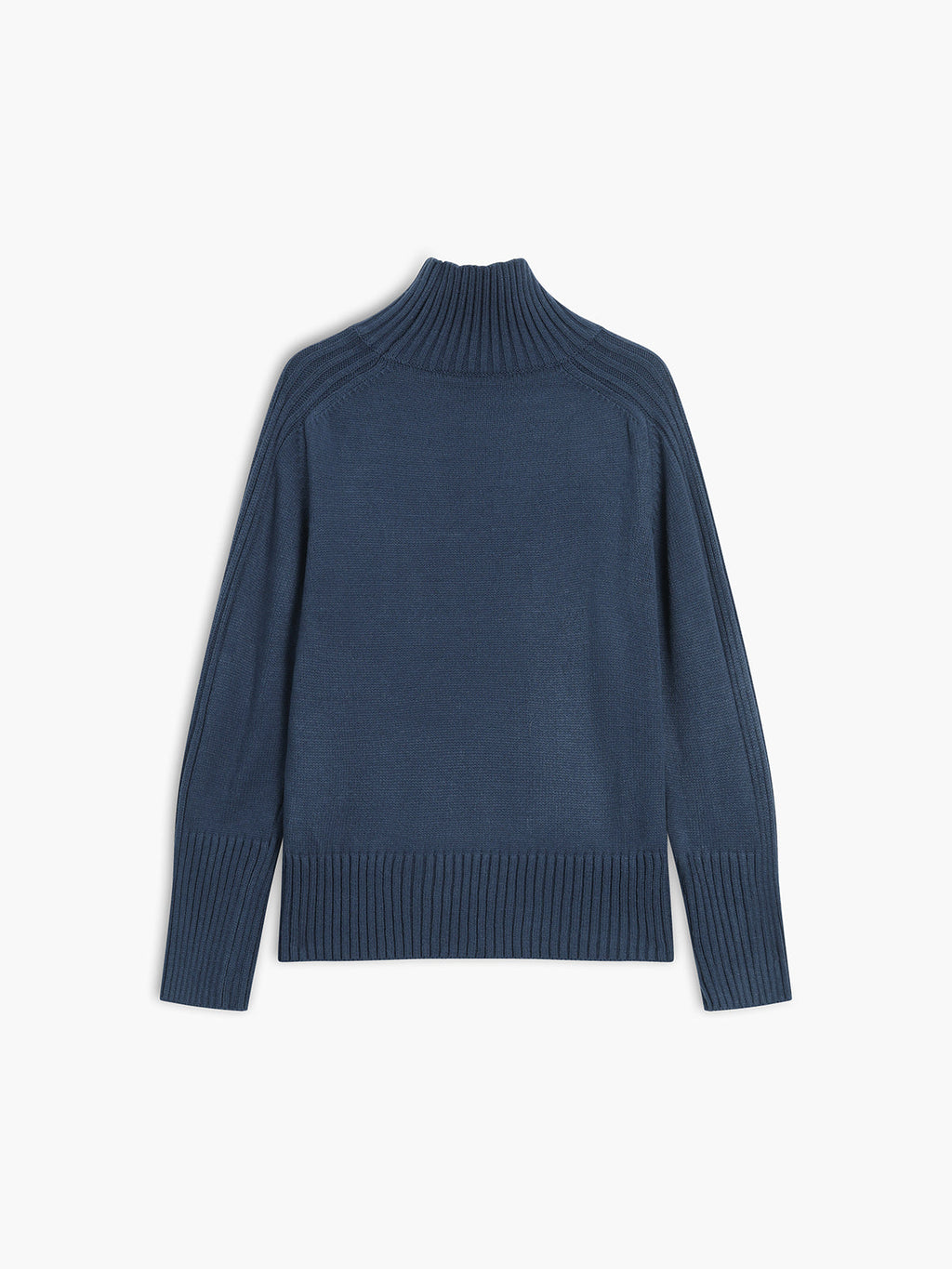 Mirella | Knit Ribbed Sweater with Neck Mock Neck