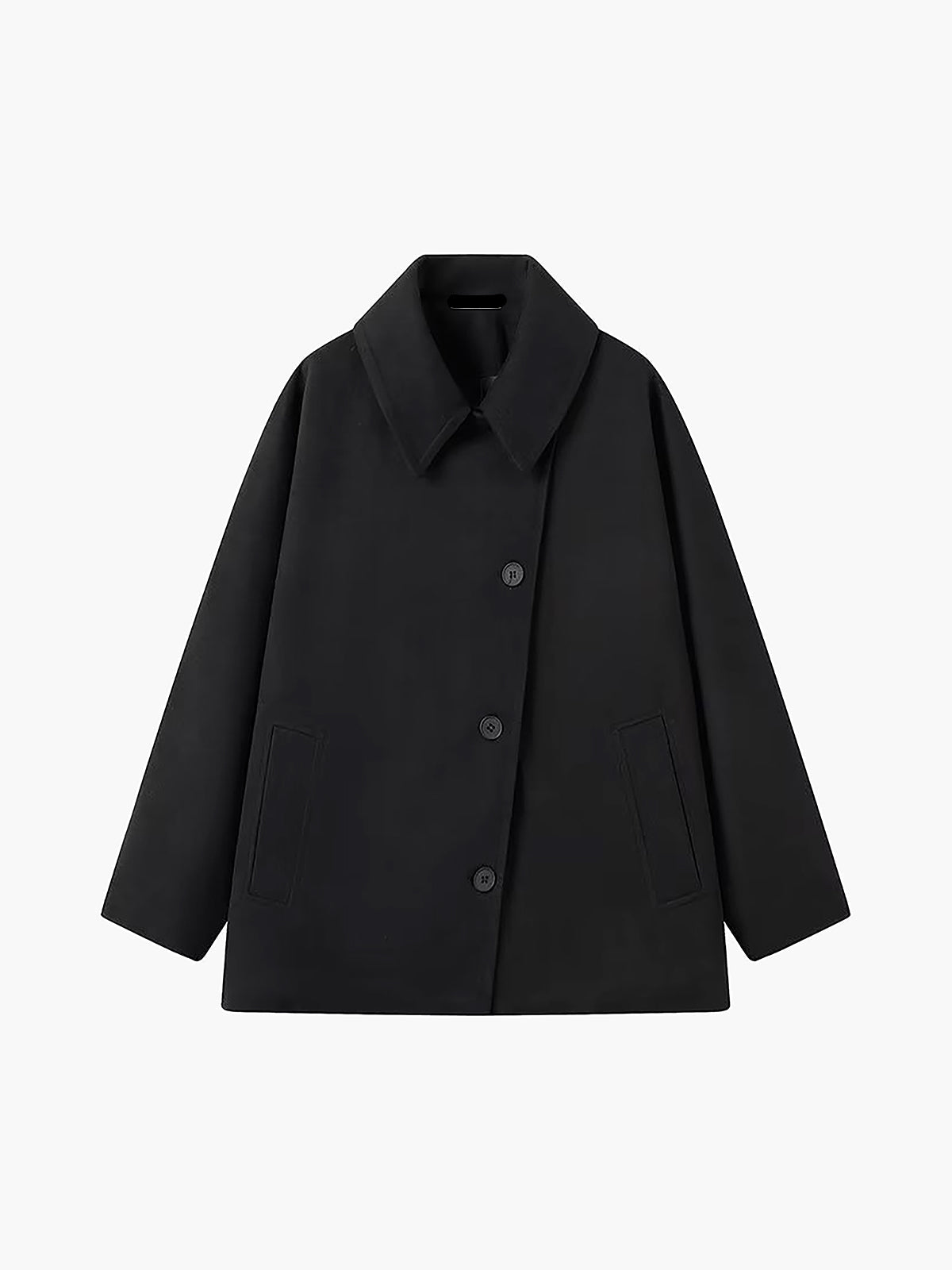 Francesca | Oversized wool blend coat with button closure