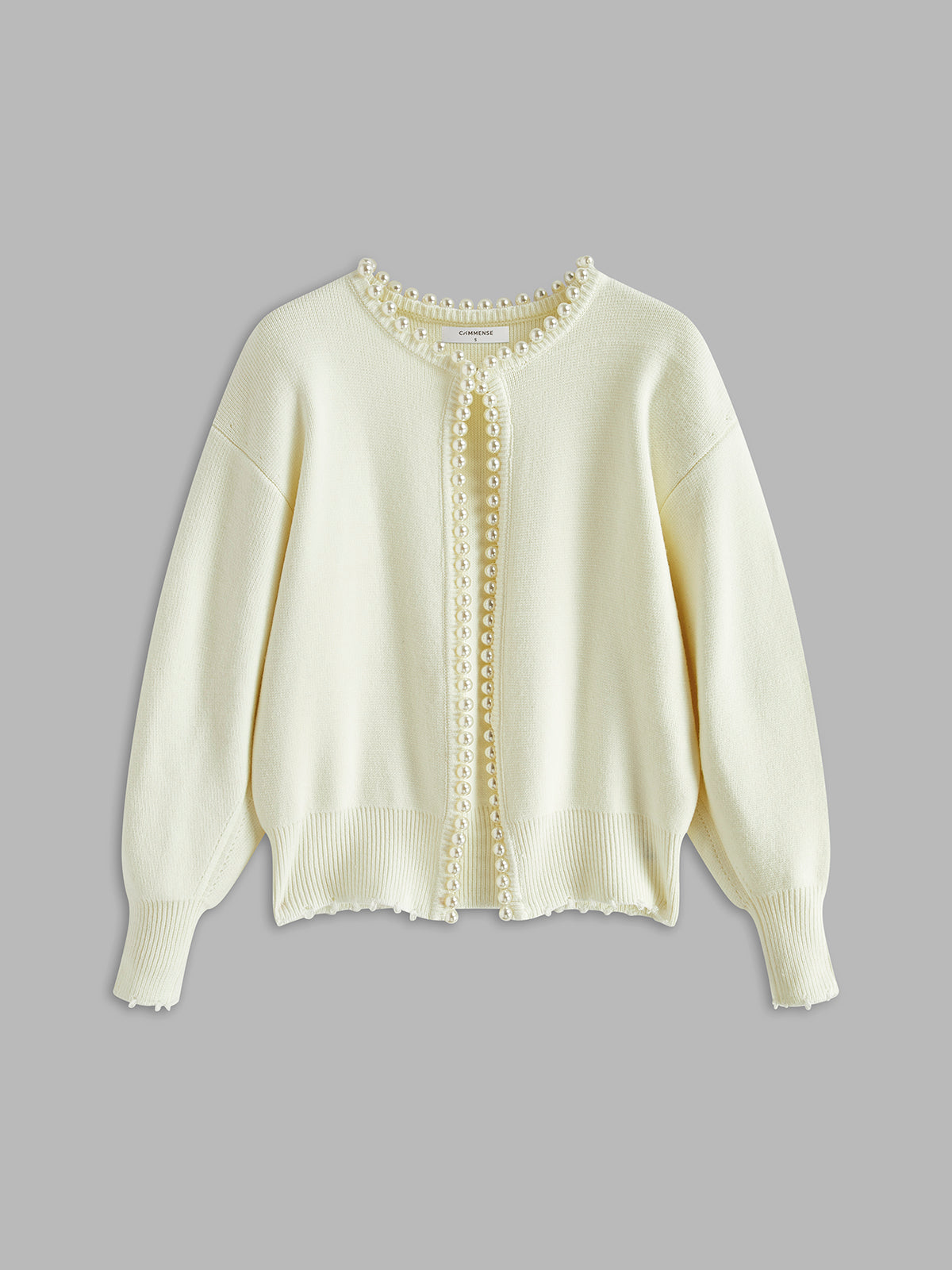 Berta | Cardigan with pearl trim
